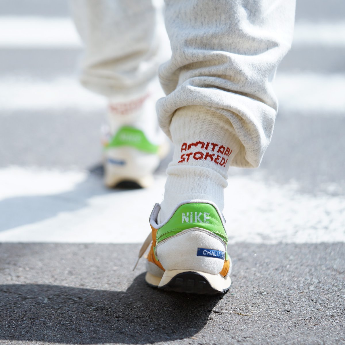 AMITABI STOKED！(アミタビストークド) ロゴクルーソックス | TAIKO ON