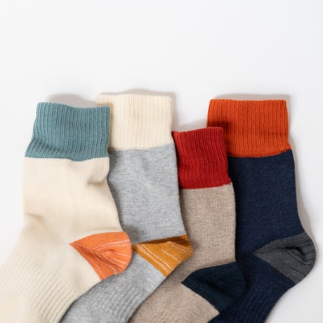TO（トゥー）THREE-TONE SOCKS