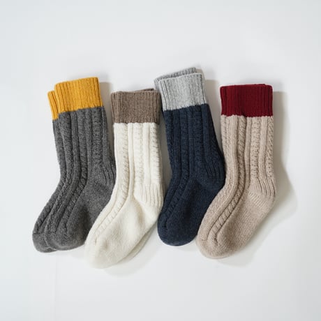 COZY&WARM （コージー＆ウォーム）WOOL CABLE ROOM SOCKS
