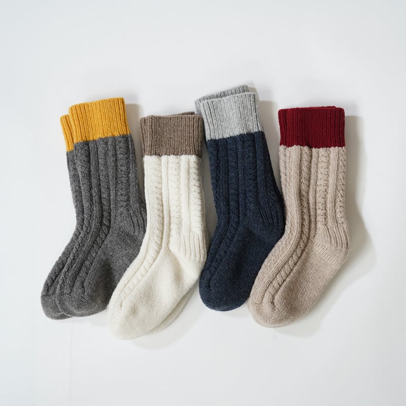 COZY&WARM （コージー＆ウォーム）WOOL CABLE ROOM SOCKS | TA