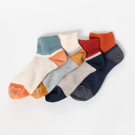 TO（トゥー）THREE-TONE ANKLE SOCKS