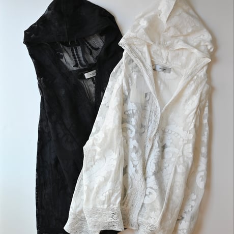 【women's】doux bleu [ドゥーブルー] / メッシュレースパーカー