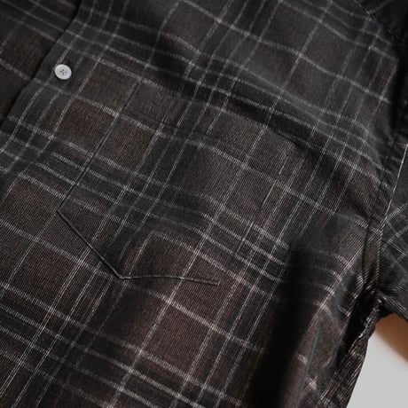 【unisex】have a good day [ハブアグッドデイ] / No collar plaid shirt