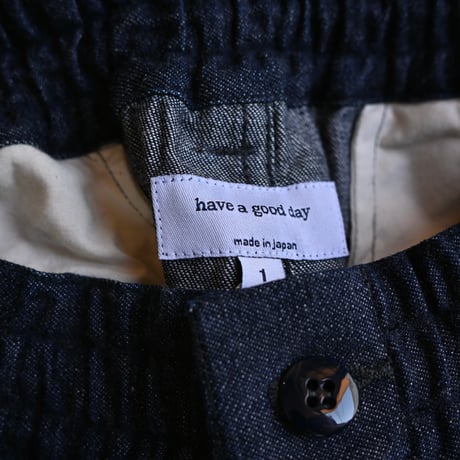 【unisex】have a good day [ハブアグッドデイ] / denim relax trouser pants