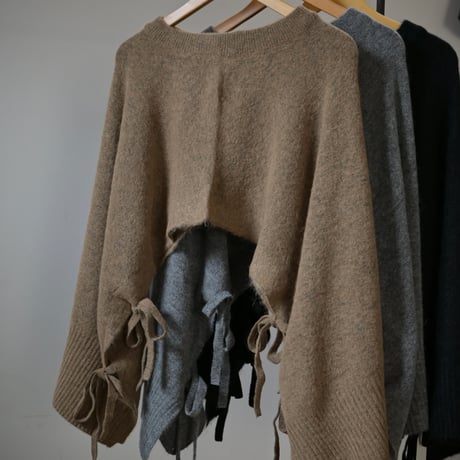 【women's】doux bleu [ドゥーブルー] / アルパカ2WAYニットプルオーバー