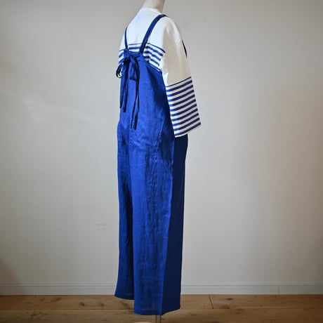 【women's】AUG [オーグ] / リネン リボン サロペット