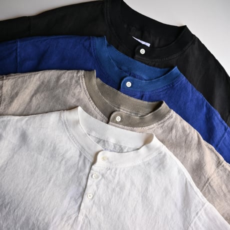 【unisex】have a good day [ハブアグッドデイ] / Linen Henley S/S Tee