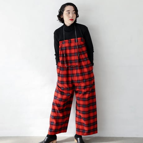 【women's】michirico [ミチリコ] / Tartan salopette