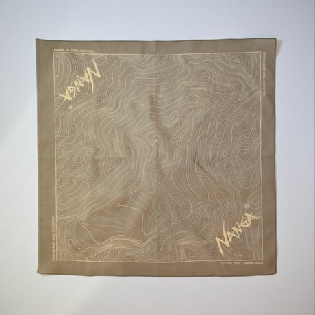 【unisex】NANGA [ナンガ] / NANGA PARBAT CONTOUR MAP BANDANNA