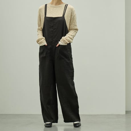 【women's】AUG [オーグ] / リネン リボン サロペット