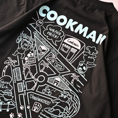 【unisex】 Cookman [クックマン] / T-shirts Kate Venice Beach Map