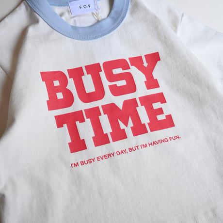 【kid's,unisex】FOV [フォブ] / BUSY TIME Tシャツ