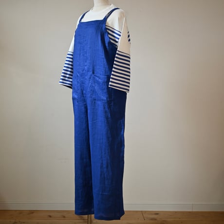 【women's】AUG [オーグ] / リネン リボン サロペット