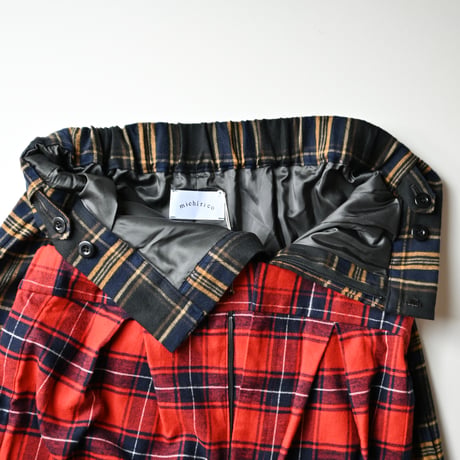 【women's】michirico [ミチリコ] / Tartan salopette