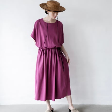 【women's】michirico [ミチリコ] / Knitted dress "magenta"