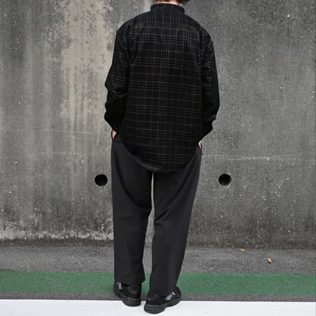 【unisex】have a good day [ハブアグッドデイ] / No collar plaid shirt