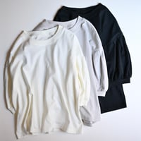 【women's】atelier emau [アトリエ エマウ] / パフスリーブ5分袖Tシャツ
