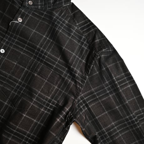 【unisex】have a good day [ハブアグッドデイ] / No collar plaid shirt