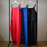 【women's】AUG [オーグ] / リネン リボン サロペット