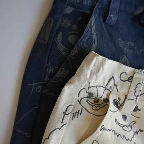 【unisex】HUMAROUS [ヒューマラス] / Many dogs Duck Pants