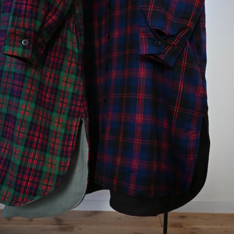 【women's】michirico [ミチリコ] / Big flannel shirts check coat