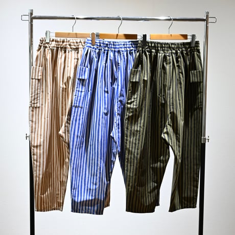 【women's】michirico [ミチリコ] / Hand stripes sarrouel pants