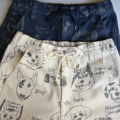 【unisex】HUMAROUS [ヒューマラス] / Many dogs Duck Pants