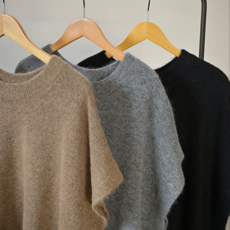 【women's】doux bleu [ドゥーブルー] / アルパカ2WAYニットプルオーバー