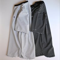 【women's】KELTY [ケルティ] / ワッペンロゴ ラウンドヘム ボーダー Tシャツ