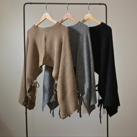 【women's】doux bleu [ドゥーブルー] / アルパカ2WAYニットプルオーバー