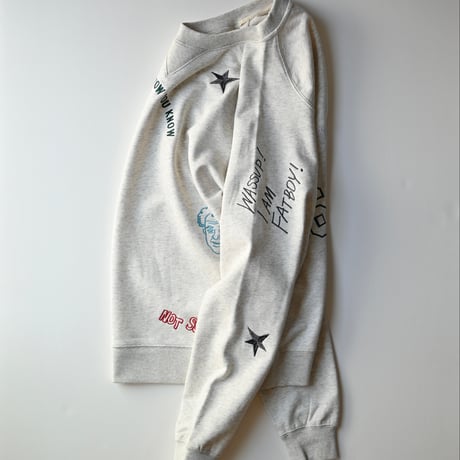 【unisex】HUMAROUS [ヒューマラス] / Hand draw stitch Sweat
