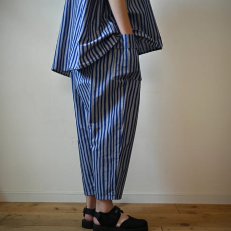 【women's】michirico [ミチリコ] / Hand stripes sarrouel pants