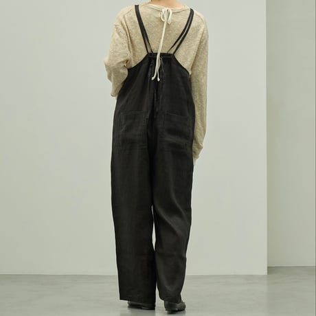 【women's】AUG [オーグ] / リネン リボン サロペット