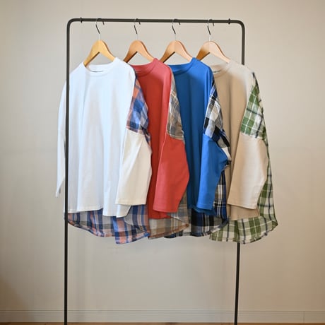 【women's】AUG [オーグ] / 切替バックギャザーTee