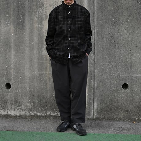 【unisex】have a good day [ハブアグッドデイ] / No collar plaid shirt