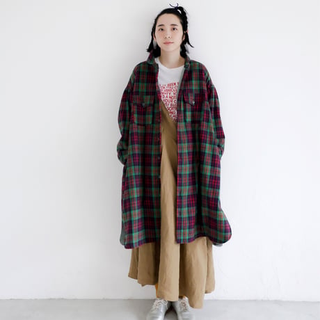 【women's】michirico [ミチリコ] / Big flannel shirts check coat