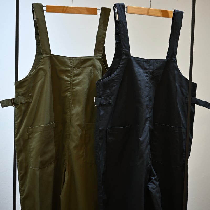 UpcycleLino] チノウォッシュカラーサロペット｜nest Robe / CONFECT