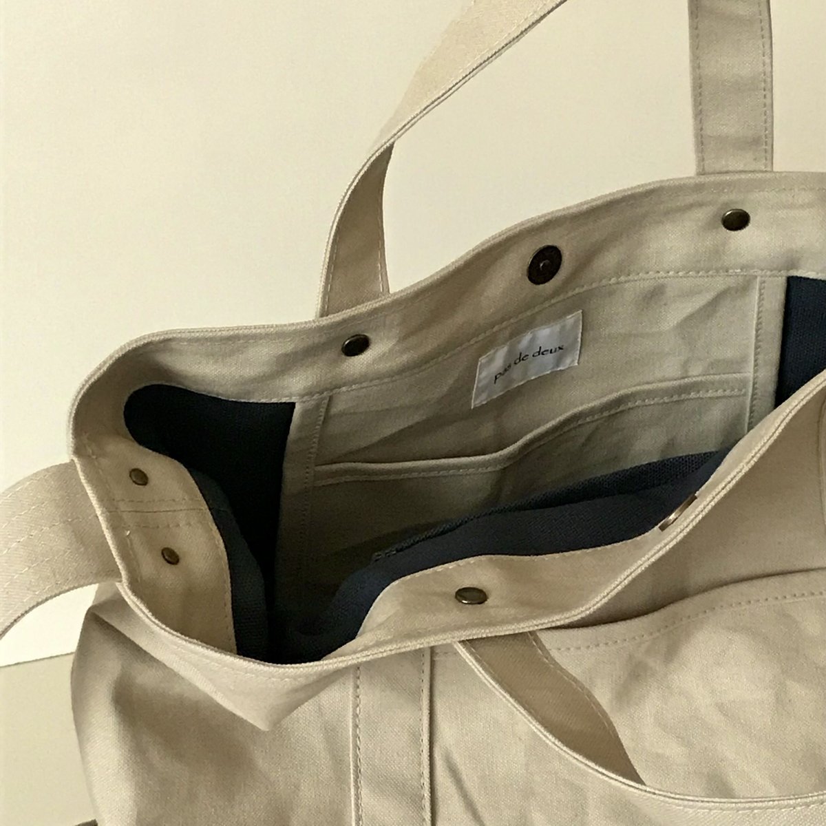 365TOTE - 2WAY (11号帆布/エクリュ） | pas de deux