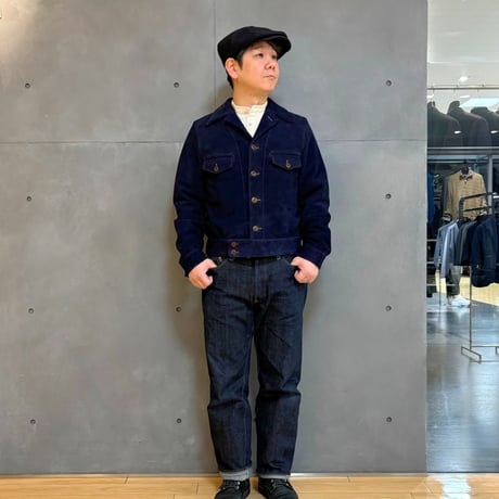 Y'2 LEATHER[ TB-153 ] STEER ROUGHOUT 30'S STYLE FRENCH CYCLE SHORT JACKET
