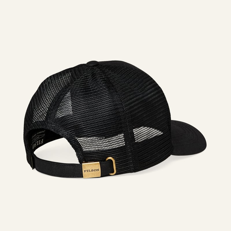 廃盤品 フィルソン ロガーメッシュキャップ 黒 ティンクロス レザーストラップ FILSON（フィルソン） ロガー メッシュキャップ メンズ レディース
