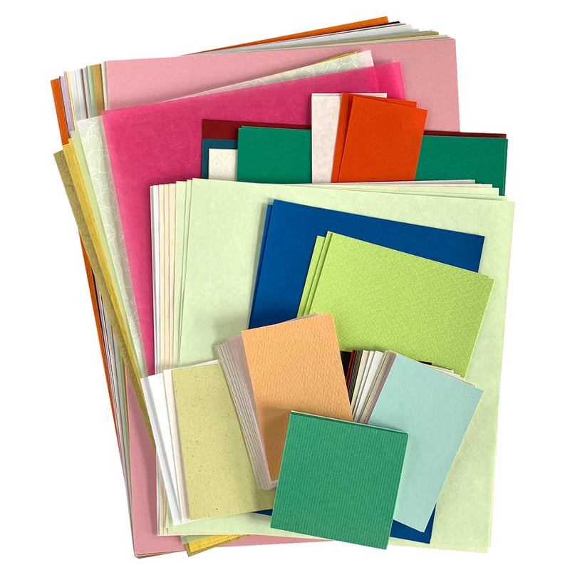 フリーフリーペーパー・カラー［色々な紙の詰め合わせ 400g・送料無料