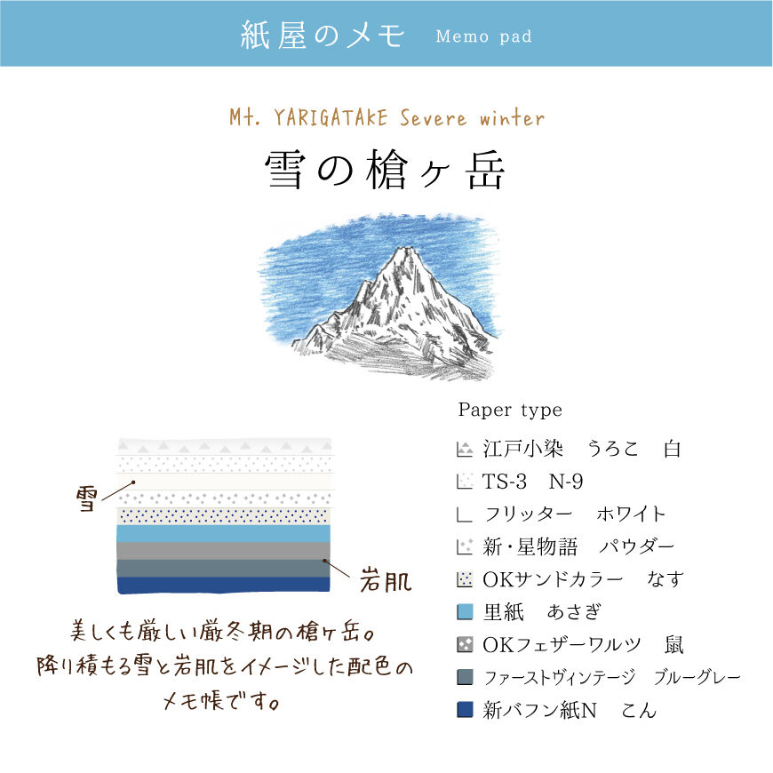 紙屋のメモ 雪の槍ヶ岳 | Kami Labo.
