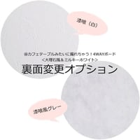 裏面オプション   漆喰(白)または漆喰風グレーに変更