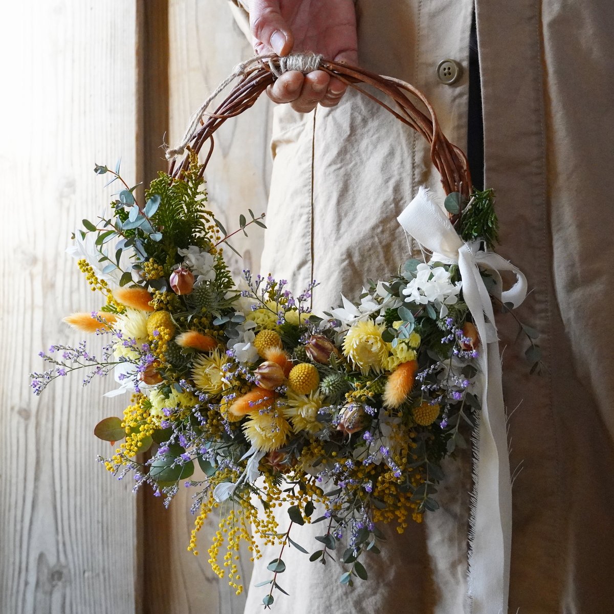 ◉受注販売 オレンジイエロー系のリース | flower shop parc STORE