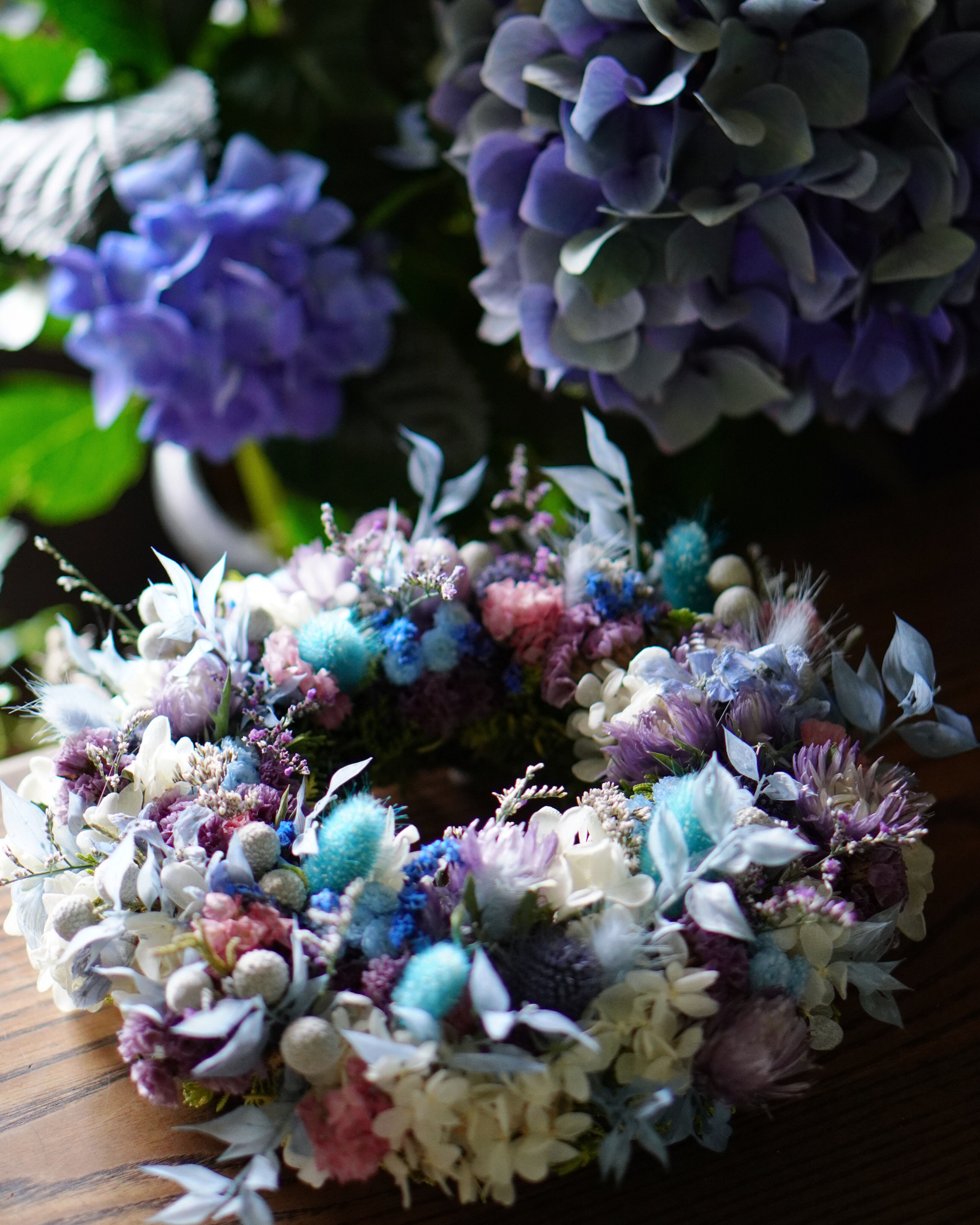 ◉受注販売 ブルー系のリース | flower shop parc STORE