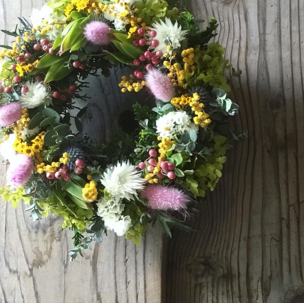 ◉受注販売 オレンジイエロー系のリース | flower shop parc STORE