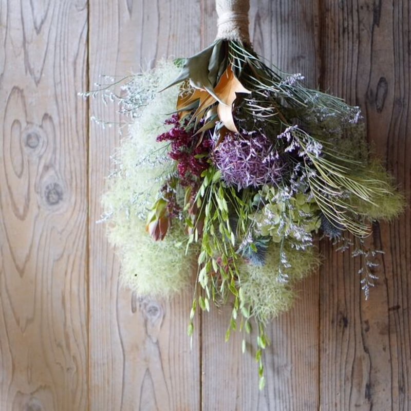 hi♡様ご確認ページ ベージュとモカ ドライフラワー横長スワッグ hi