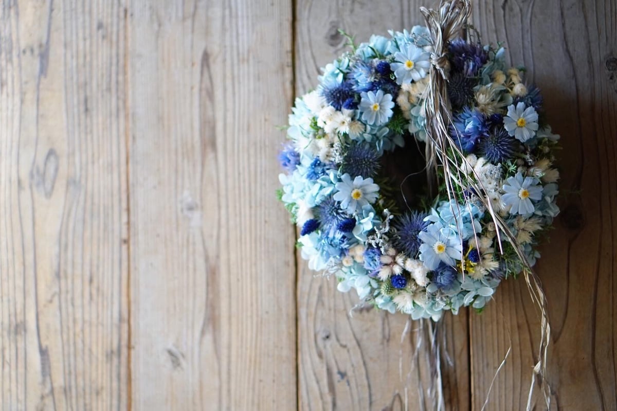 ◉受注販売 ブルー系のリース | flower shop parc STORE