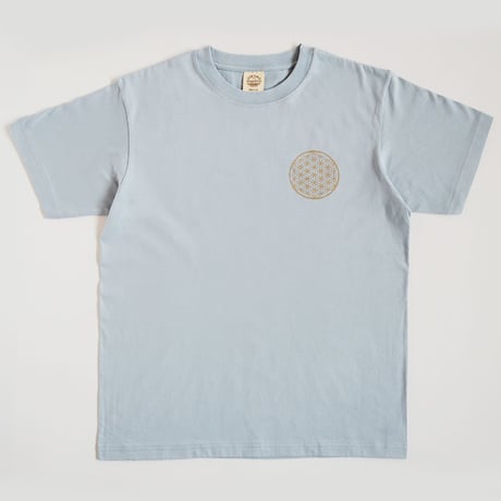 【100％オーガニックコットン ボディバランスTシャツ・ユニセックスS/M】７つのチャクラに沿ったフラワーオブライフで波動調整