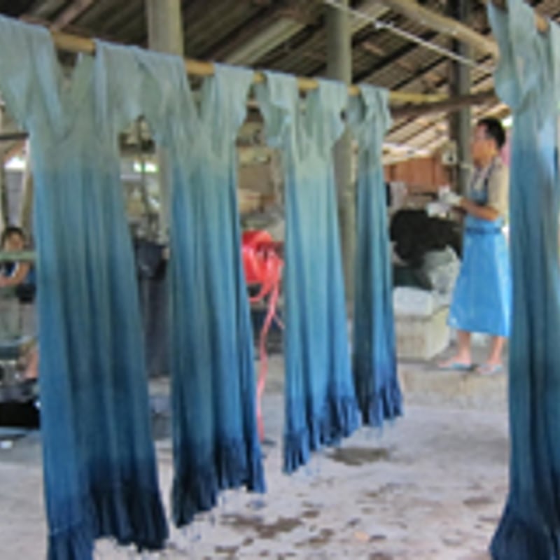 群言堂綿100、インディゴ染ベスト新品 インディゴ染め